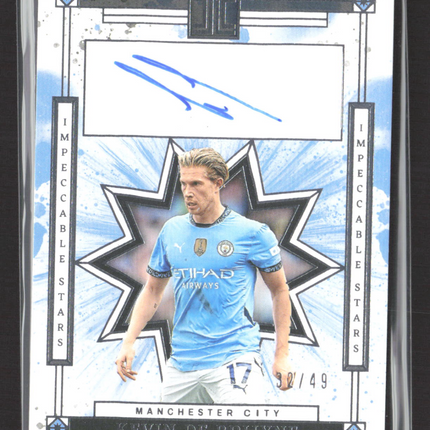 2025 Panini Impeccable Impeccable Stars Kevin De Bruyne #IS-KDB 30/49 Auto