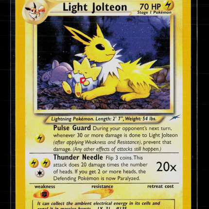 Pokemon 2002 Neo Destiny Light Jolteon #48/105