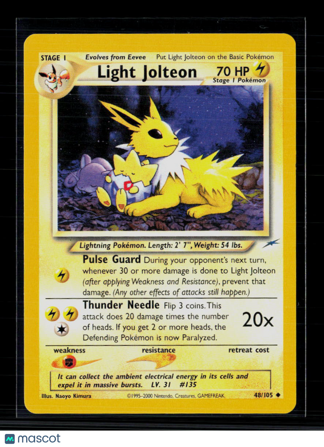 Pokemon 2002 Neo Destiny Light Jolteon #48/105