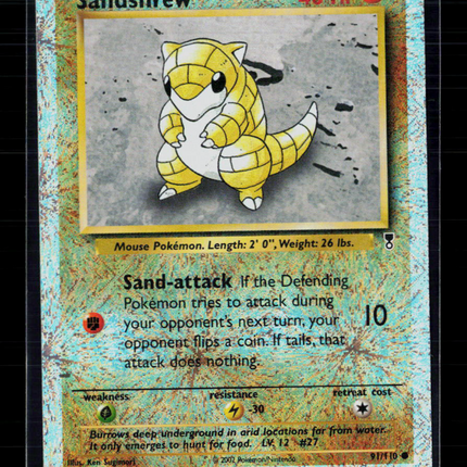 Pokemon 2002 Legendary Collection Sandshrew #91/110