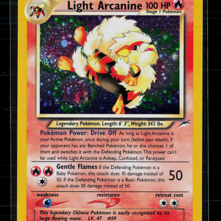 Pokemon 2002 Neo Destiny Light Arcanine #12/105