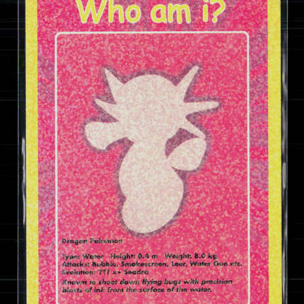 Pokemon 2004 Funskool Horsea Who am i? #116