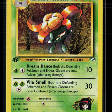 Pokemon 2000 Gym Heroes Erika's Gloom 1st Edition #46/132