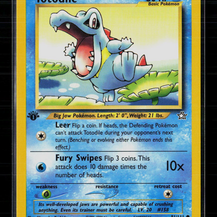 Pokemon 2000 Neo Genesis Totodile 1st Edition #81/111