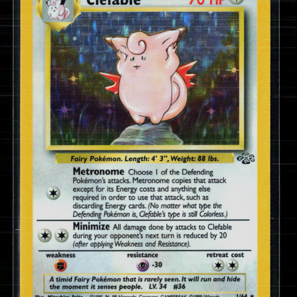 Pokemon 1999 Jungle Clefable #1/64