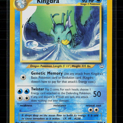 Pokemon 2000 Neo Genesis Kingdra #19/64