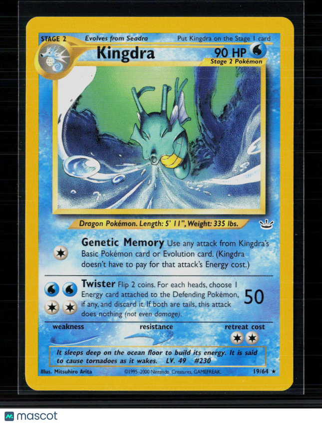 Pokemon 2000 Neo Genesis Kingdra #19/64