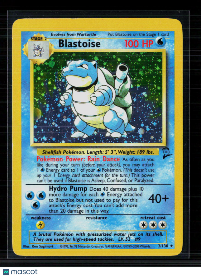 Pokemon 2000 Base Set 2 Blastoise #2/130