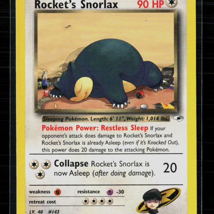 Pokemon 2000 Gym Challenge Rocket's Snorlax #33/132