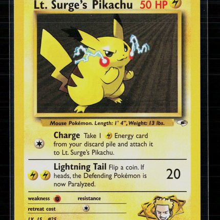 Pokemon 2000 Gym Heroes LT. Surge's Pikachu #81/132