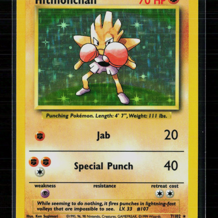 Pokemon 1999 Base Set Hitmonchan #7/102