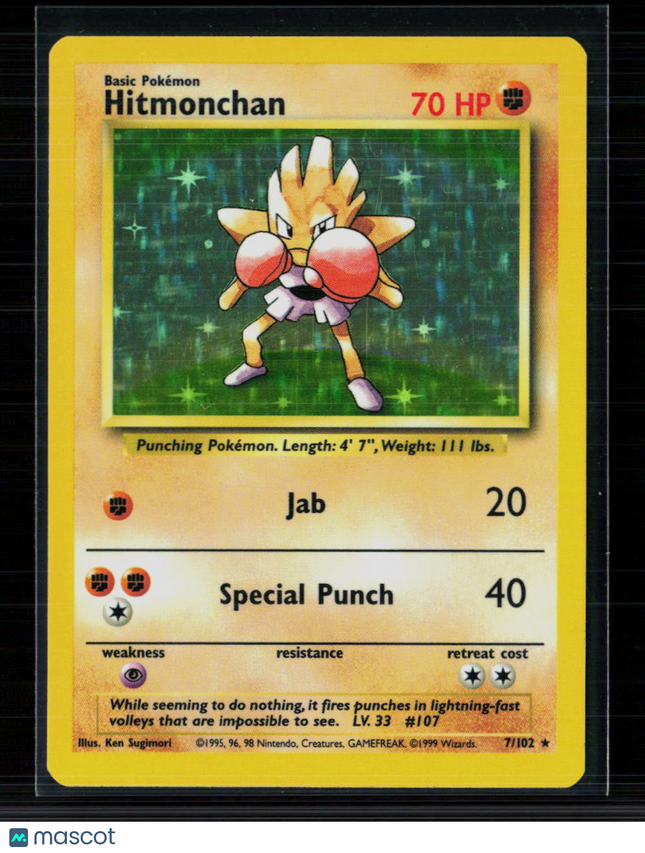 Pokemon 1999 Base Set Hitmonchan #7/102