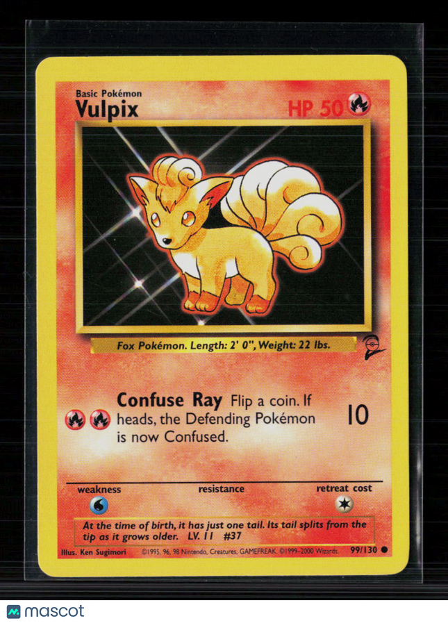 Pokemon 2000 Base Set 2 Vulpix #99/130