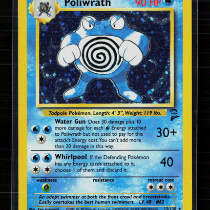 Pokemon 2000 Base Set 2 Poliwrath #15/130