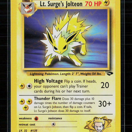 Pokemon 2000 Gym Heroes LT. Surge's Jolteon #28/132
