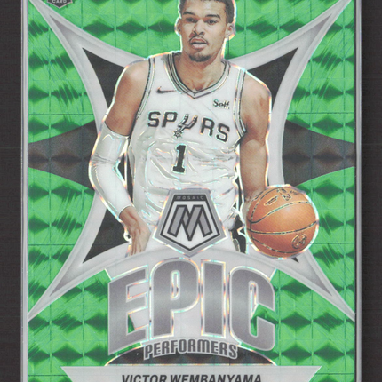 2023 Panini Mosaic Epic Performers Victor Wembanyama #12 Green RC