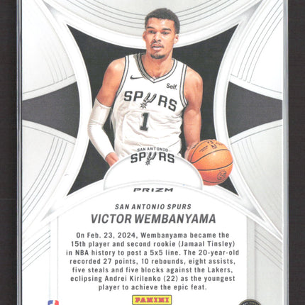 2023 Panini Mosaic Epic Performers Victor Wembanyama #12 Green RC