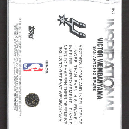 2025 Topps Chrome Basketball Inspirational Victor Wembanyama #IP-6 Refractor