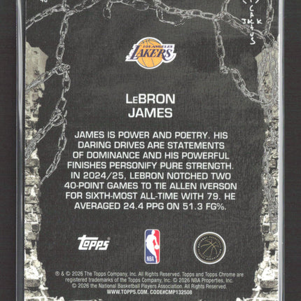 2026 Topps Chrome Basketball Cactus Jack LeBron James #46 Refractor