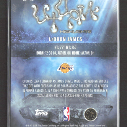 2026 Topps Chrome Utopia Highlights LeBron James #UH-12