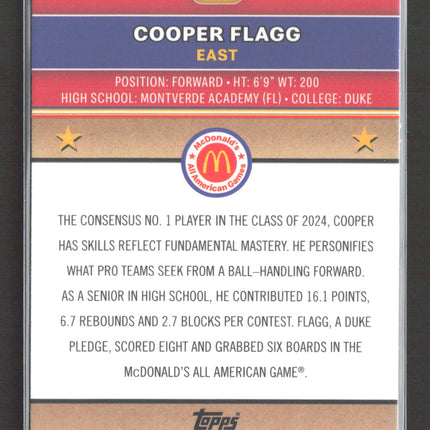 2024 Topps Chrome McDonald's All American Cooper Flagg #78