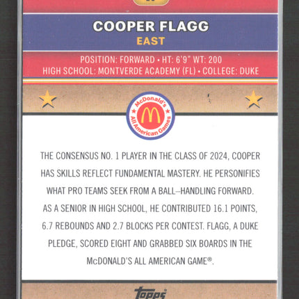 2024 Topps Chrome McDonald's All American Cooper Flagg #28