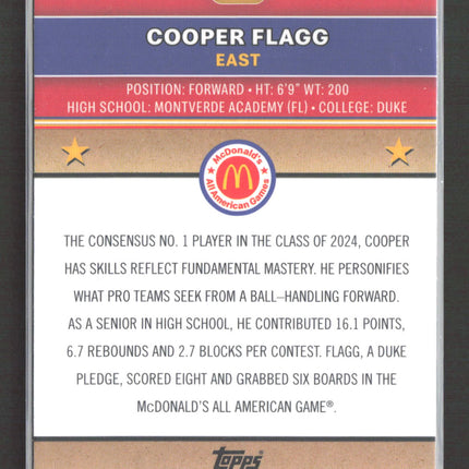2024 Topps Chrome McDonald's All American Cooper Flagg #78