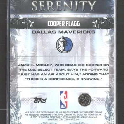 2025 Topps Chrome Serenity Cooper Flagg #SY-11 RC