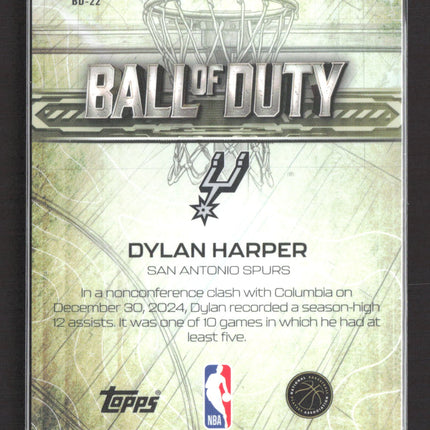 2025 Topps Chrome Ball of Duty Dylan Harper #BD-22 RC Raywave