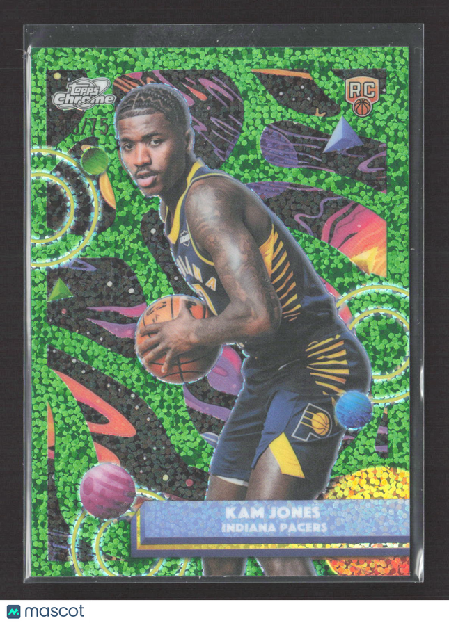 2026 Topps Chrome Kam Jones #31 Green Speckle RC /75