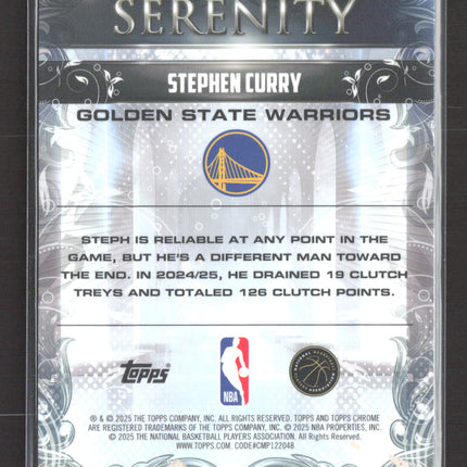 2025 Topps Chrome Serenity Stephen Curry #SY-3 299/399