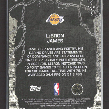 2026 Topps Chrome Basketball Cactus Jack LeBron James #46