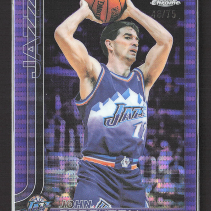 2025 Topps Chrome John Stockton #250 Purple 48/75