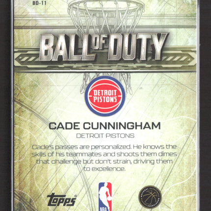 2025 Topps Chrome Ball of Duty Cade Cunningham #BD-11 091/150