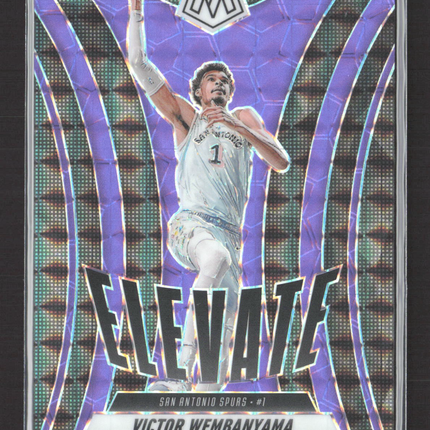 2025 Panini Mosaic Elevate Victor Wembanyama #11 Purple Prizm 050/175