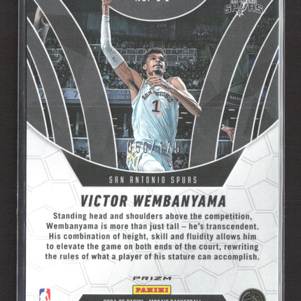 2025 Panini Mosaic Elevate Victor Wembanyama #11 Purple Prizm 050/175