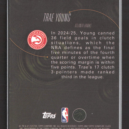 2026 Topps Chrome Basketball Pressure Points Trae Young #PP-10