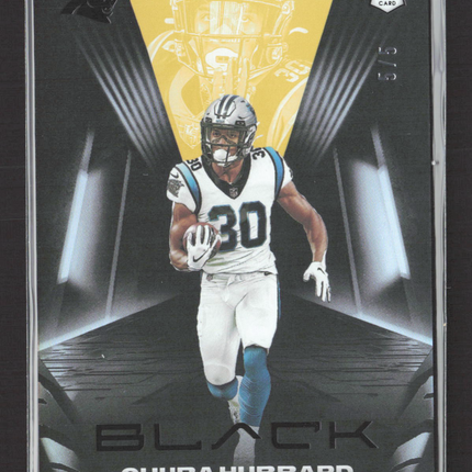 2021 Panini Black Football Chuba Hubbard #137 gold /5 RC