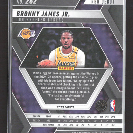 2025 Panini Mosaic Prizm Bronny James Jr. #262 RC Genesis