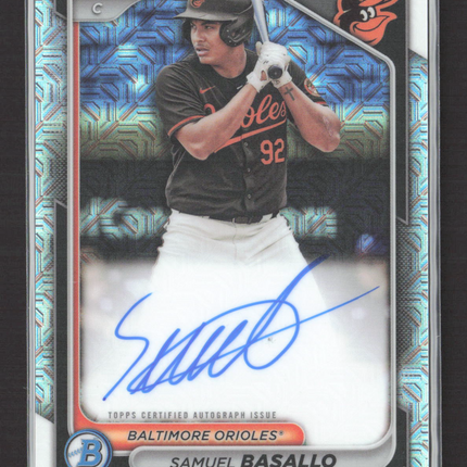 2024 Bowman Chrome Samuel Basallo #BMA-SB Mojo Refractor Auto