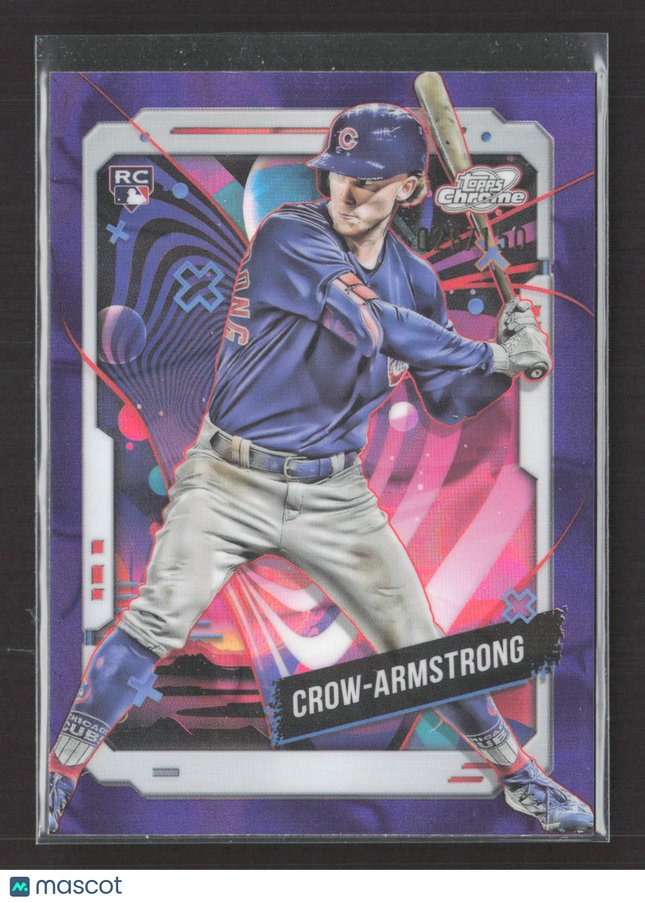 2024 Topps Chrome Cosmic Pete Crow-Armstrong #52 Purple Nucleus RC /150