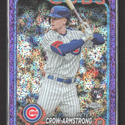 2024 Topps Chrome Pete Crow-Armstrong #16 Purple Speckle Refractor RC /299