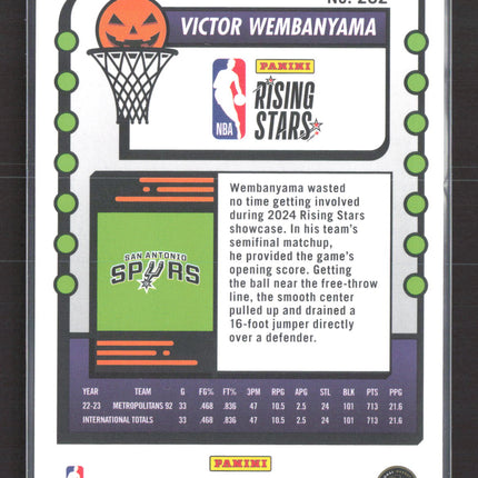 2024 Panini NBA Hoops Haunted Hoops Victor Wembanyama #282 Rising Stars Slime