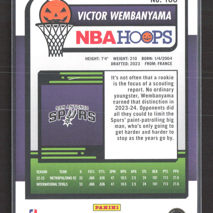 2024 Panini NBA Hoops Haunted Hoops Victor Wembanyama #108 RC