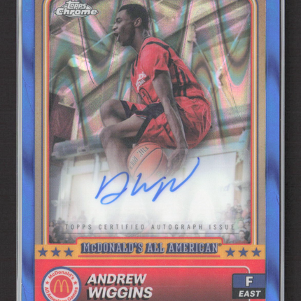 2024 Topps Chrome McDonald's All American Andrew Wiggins #86 Blue Wave Auto