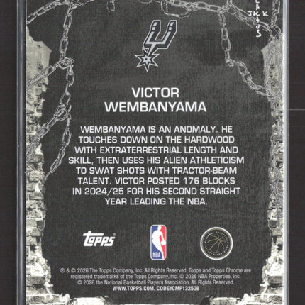 2026 Topps Chrome Basketball Cactus Jack Victor Wembanyama #59 Refractor