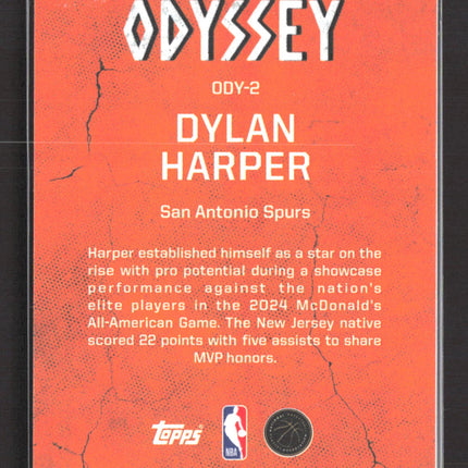 2024 Topps Odyssey Dylan Harper #ODY-2 RC