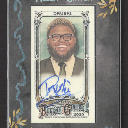 2025 Topps Allen & Ginter Druski Black Framed Auto /25 #MA-DR
