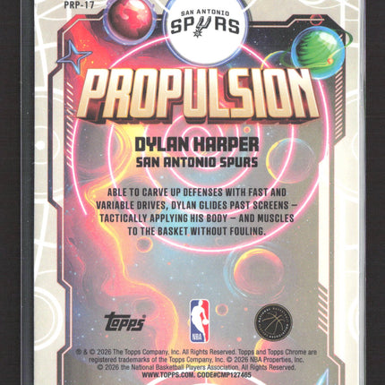 2026 Topps Cosmic Chrome Propulsion Dylan Harper #PRP-17 RC