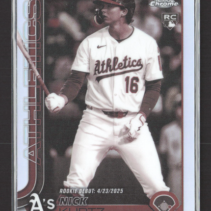 2025 Topps Chrome Nick Kurtz #USC180 RC Sepia